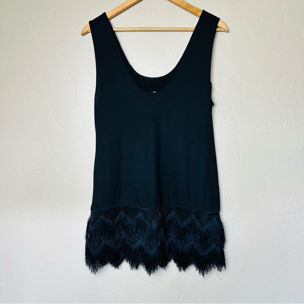 Banana Republic Women’s Black Feather Fringe Mini Skirt and Matching Tunic - Picture 8 of 9